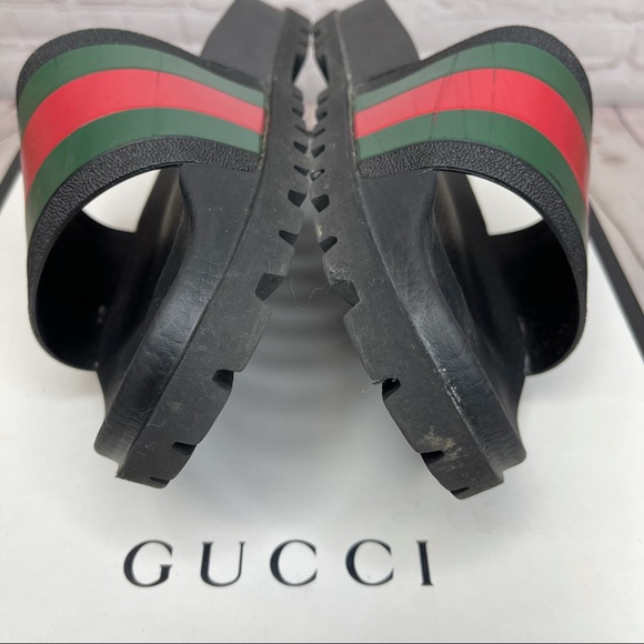 Gucci Men’s web slide sandals main image 7